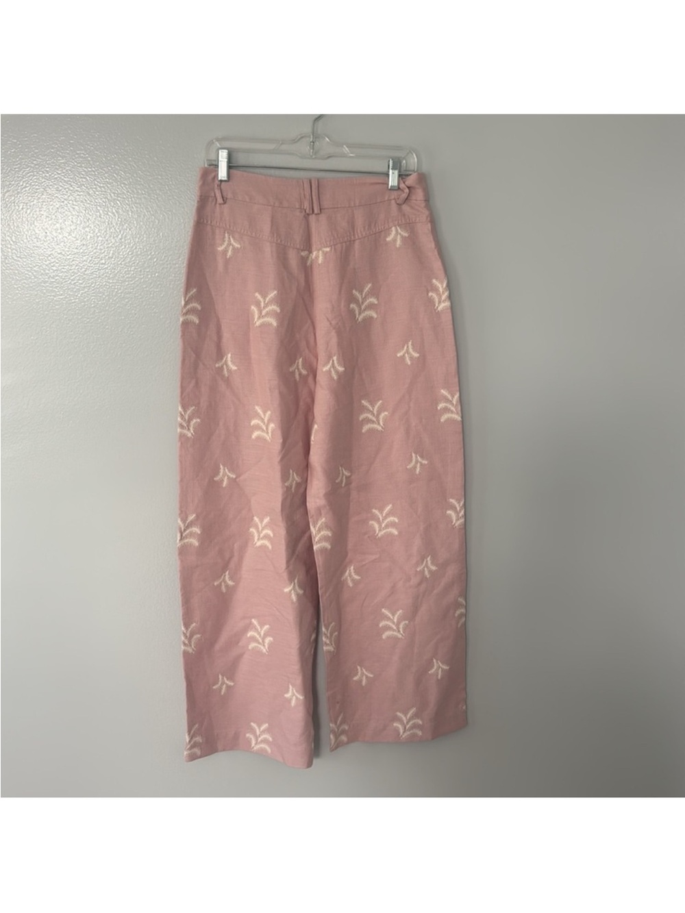 Zara Linen Embroidered 2 Piece Suit New with Tags Summer Vacation Travel Sz M - Picture 10 of 14